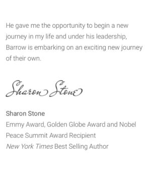 Sharon Stone Instagram - I am proud to support the work of the amazing @michael_t_lawton and @barrowneuro. Help @supportbarrow and their groundbreaking research by reserving your ticket for Neuro Night on Oct. 27. Link in Stories.
