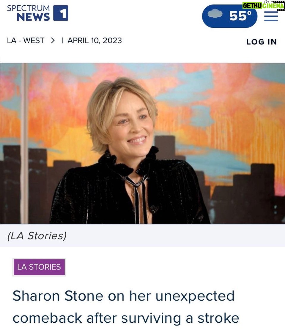 Sharon Stone Instagram - My episode of LA Stories with host @gisellefernanfez is now available on the @spectrumnews1socal site and app. 🤍 Link in Stories.