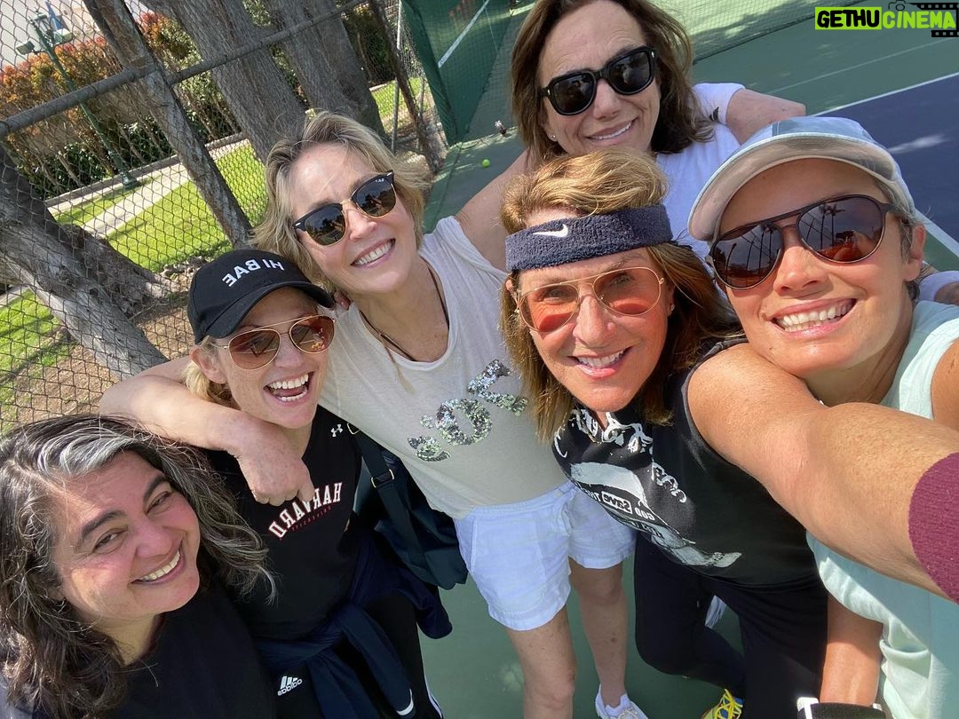 Sharon Stone Instagram - These are my friends, a savage pickle ball unit.