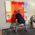Sharon Stone Instagram - WORKING W MY PAINTS COMING TO NYC SOON