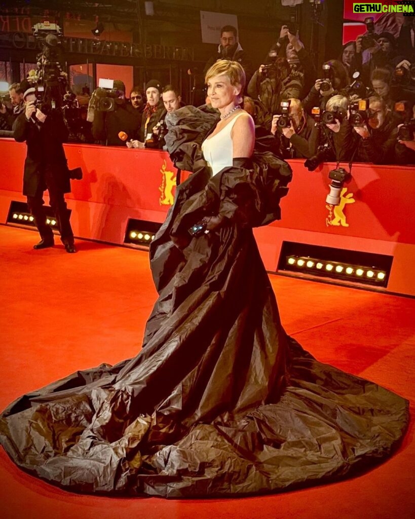 Sharon Stone Instagram - TY to @berlinale and my amazing team 🤍 Creative Director/Stylist: @theparislibby Hair/Makeup: @straight2themax Gown: @dolcegabbana