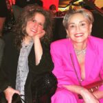 Sharon Stone Instagram - Best time w BONNIE GREENBURG at Clive’s party 🎉 Thank you @clivejdavis. 🤍 #grammys Slylist: @theparislibby Outfit: @act_n1 Hair color: @shahcolor