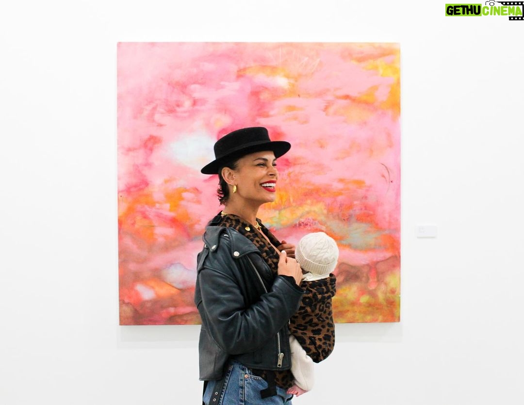 Sharon Stone Instagram - Last night we celebrated the colorful expressions of Sharon Stone with the opening reception of SHEDDING at Allouche Gallery, LA. We are honored to be a part of Sharon Stone’s debut show, featuring vibrant landscapes and vulnerable abstractions. Come view in-person at our gallery located at 2685 S La Cienega Blvd. Thank you to everyone who made for such a special night, and congratulations again to @sharonstone! To inquire, please email losangeles@allouchegallery.com • #allouchegallery #galleryopening #sharonstone #losangelesart #contemporaryart #abstractpainting #landscapepainting