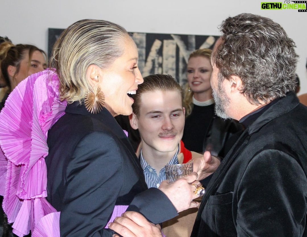 Sharon Stone Instagram - Last night we celebrated the colorful expressions of Sharon Stone with the opening reception of SHEDDING at Allouche Gallery, LA. We are honored to be a part of Sharon Stone’s debut show, featuring vibrant landscapes and vulnerable abstractions. Come view in-person at our gallery located at 2685 S La Cienega Blvd. Thank you to everyone who made for such a special night, and congratulations again to @sharonstone! To inquire, please email losangeles@allouchegallery.com • #allouchegallery #galleryopening #sharonstone #losangelesart #contemporaryart #abstractpainting #landscapepainting