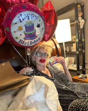 Sharon Stone Instagram - I did it.
Finally. 
For my birthday 
I went Hollywood. 

Sometimes u get EXACTLY what u wish for ❣️thx Liz