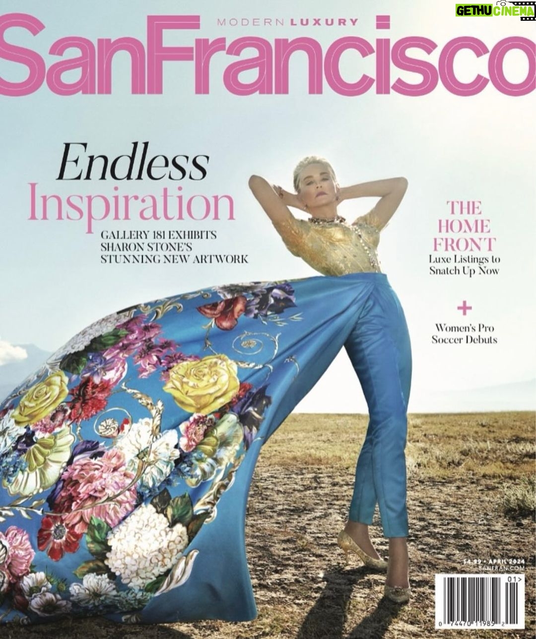 Sharon Stone Instagram - Thank you @sanfrancisco.magazine and @181fremont ❣️ Photography: @ericmichaelroy Creative Director/Stylist: @theparislibby @aframe_agency Makeup (Cover): @fabienne_pauli Makeup (Article): @missjobaker Dress (Cover): @dolcegabbana
