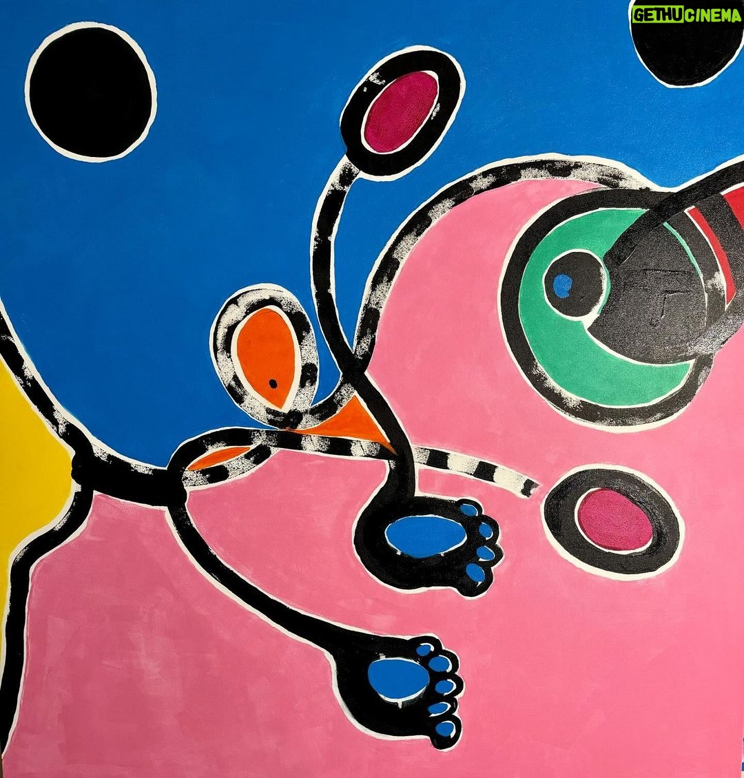 Sharon Stone Instagram - THE SINGER 49x48 ft Acrylic on Canvas S STONE