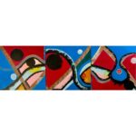Sharon Stone Instagram - THE INTERSECTION OF KNOWLEDGE & WISDOM 3/30x30 ft Triptych Acrylic on Canvas S STONE