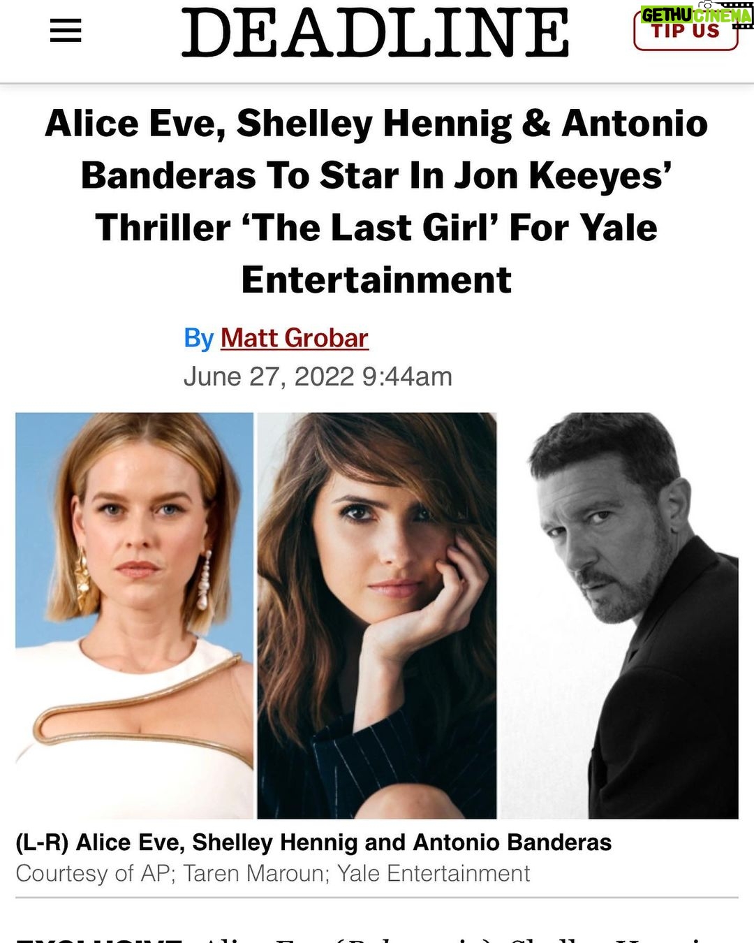 Shelley Hennig Instagram - Still recovering from this 🖤🔪🖤 @aliceevea @antoniobanderas Dublin, Ireland