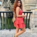 Shobhita Rana Instagram - 👗@gillyhicks 👟 @gucci 💼 @guess 🪢 @riverisland 📍 @riverlanddubai clicked by mom 💕🍒👩‍👧🥜 👩‍❤️‍👩 Riverland Dubai