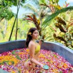 Shobhita Rana Instagram - Living that Bali life 🛀🌴🌻🐛✨ @soendaram.spa #collab #balilife #flowerbath #indonesia #nature #bathtubgoals #magical #balilivin #explorebali #balitourism Bali, Indonesia
