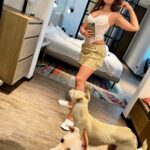 Shobhita Rana Instagram - Happy dog day to my girl @bunnytheindie thank you for coming into my life and making it so magical ✨💫💋❤️‍🩹 #happyinternationaldogday #adoptdontshop Dubai, United Arab Emirates