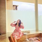 Shrenu Parikh Instagram - Last stop! Seminyak!!! City life hustle bustle… beach clubs, lil markets and much more… 3 days here were honestly jam packed with a lot of temple and waterfall visits all falling in place.. thanks to @pickyourtrail . Day 1 we went to ulluwatu ( monkeys there are damn funny n scary) Day 2 banyumala falls, ullundanu and tanha lot temple Day 3 WAS LEISURE DAY🤣 So we planned on hopping clubs and chilling by the beach . But special mention to the property @grandseminyakbali where we stayed… such a lovely place by the beach, windy breezy , great food and warmest staff… 🥺 . Full moons here in Bali are celebrated by offering prayers as they say on full moons gods descend on the island and blesses everyone n brings harmony so we prayed with the hotel staff, made canang sari too🌺🙏🏻 #seminyak #bali #diaries #honeymoon #fullmoon #canangsari #grandseminyak . Footwear : @tic_tac_toe_store x @yourstylistforever Earrings : @sanganijewels Grand Seminyak Lifestyle Boutique Bali Resort