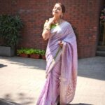 Shrenu Parikh Instagram - Lavender 💜 . Saree to disturb you guys!🫠 . Saree by @sugankesar . Sundar photos by @kapiltejwaniofficial @yourfstop