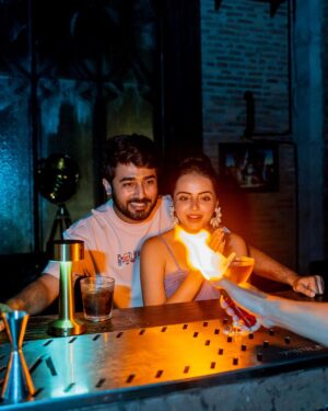Shrenu Parikh Instagram - 🦋🧿
Living my best life at Atlas Super Club! 🎉 @atlassuperclub 
The Flamettes cocktail is my new obsession, and sharing it with my loved ones makes it even better. This is what nightlife dreams are made of!
.
#bali #honeymoon #destination #night #clubbing #beach #atlas #seminyak