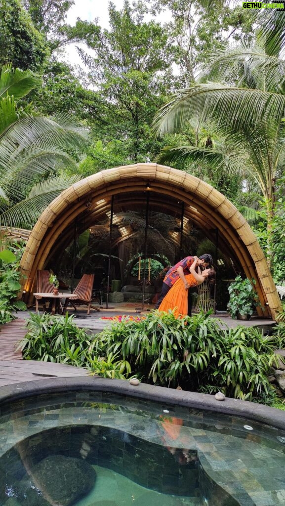 Shrenu Parikh Instagram - Let’s play Hide(out) n seek amidst the nature… ❤️🧿 . Set in sideman this beautiful property called @hideoutbali is a hidden gem! . We stayed at their new offering called Cocoon… cosy for 2 people and so beautiful… They have an inbuilt kitchen … recreational activities like a guitar, xylophone , cards a lil library… Although there was nature’s musical background happening with frogs and geckos..fireflies and chirping of the birds! . Lovely staff and what tasty food!! Our stay seemed short and would definitely visit them again! #bali #sideman #hideout #getaway #honeymoon #stories #travel #blog #vlog