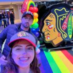 Shrenu Parikh Instagram - First time ever went to watch a raging ice hockey match of @nhlblackhawks and what an experience it was!! On a chilly weekday the @unitedcenter was HOUSEFULL with all the Chicago Blackhawks fans! PS yeh collaboration nahi bhai ka pyaar hai😂 . #chicago #windycity #unitedcenter #chicagobulls #blackhawks #icehockey #unitedairlines #usa #diaries United Center