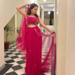 Shrenu Parikh Instagram - 🌺 Hibiscus was the flower oops colour of the Day!! . Outfit by @lavanyathelabel