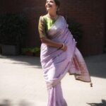 Shrenu Parikh Instagram - Lavender 💜 . Saree to disturb you guys!🫠 . Saree by @sugankesar . Sundar photos by @kapiltejwaniofficial @yourfstop