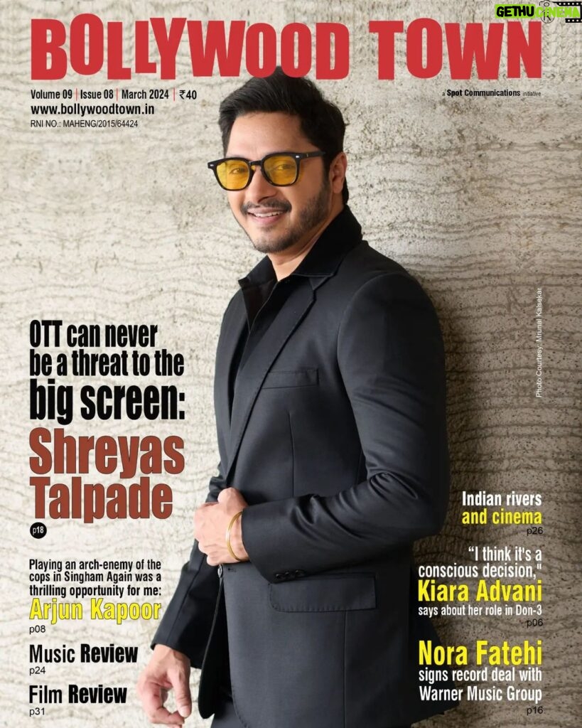Shreyas Talpade Instagram - Actor @shreyastalpade27 graces the cover page of #bollywoodtown March 2024 issue. Editor: @yogeshmofficial Grab your copy.... Now on stands Our E-magazine is also available on the leading online/digital platforms like Magzter and JioNews. #shreyastalpade #ShimmerEntertanment @shimmeryentertainment