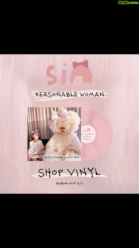 Sia Instagram - Reasonable Woman is out in a month, and there’s not one, not two, but EIGHT different vinyl variants to choose from 😍 which one (or more 👀) do you plan on grabbing?! Pre-order yours at the link in bio - Team Sia