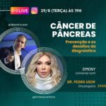 Simony Instagram - 🎗️ Junte-se a nós em uma conversa importante sobre câncer de pâncreas, prevenção e diagnóstico! 👥 No dia 29/8, às 19h, estarei ao lado da talentosa Simony (@simonycantora) aqui no Instagram para conversarmos sobre os desafios e avanços nessa área crucial da oncologia. Como oncologista clínico com experiência em tumores gastrointestinais, estou empolgado para compartilhar informações com todos vocês. Não perca essa oportunidade de se informar e tirar suas dúvidas. Nos vemos lá! 💬🔬