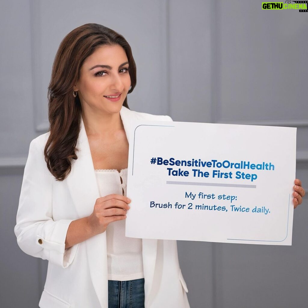 Soha Ali Khan Instagram - As an actor, taking small steps towards my overall health is extremely important. One of the first steps towards taking care of my overall health is to take care of my oral health which begins with brushing for two minutes, twice a day. This World Oral Health Day, let’s #TakeTheFirstStep to better oral health and #BeSensitiveToOralHealth. To know more, visit https://bit.ly/WOHDSoha24 for more information. @sensodyne_in #Sponsored #Collaboration PM-IN-SENO-24-00019