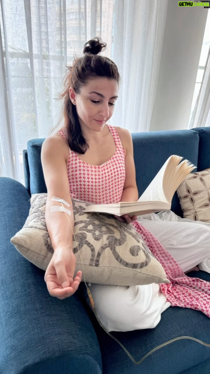 Soha Ali Khan Instagram - Just getting set for the week with a dose of wellness through the IV infusion at @elixirwell 💕 This method ensures rapid and efficient absorption of vitamins, minerals, and other essential nutrients, making it a popular choice for rehydration, nutritional support, and wellness enhancement. I have had six sessions of the Max Ultimate Skin Elixir, which is customized by the doctor according to my health goals💕 You can contact them yourselves now to get your customized IV infusions #Elixirwellness #IVDrip #IVTherapy #ReelIt #ReelInsta #health #collab