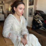 Soha Ali Khan Instagram – 🤍 (Note to self: change into sweatpants before lunch 🍝 )