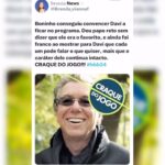 Sonia Abrão Instagram - E aí a gente faz o quê? Solta o grito: OBRIGADAAAAA, BONINHO!!! QUE DRIBLE! QUE GOLAÇO! Tudo o que a gente queria era que o DAVI ficasse! E ele ficou! Sou só aplausos! 👏👏👏👏👏👏👏👏👏👏❤️ (Arte/texto Brenda News/ @brenda_viannaf, no X) #SoniaAbrao #ATardeESua #CALONE #DBIPro