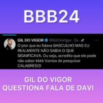 Sonia Abrão Instagram – O DAVI sabe sim, Gil! Significa IRRITADO!!! Segundo os ADMs do DAVI, é um bordão criado pelo ator e humorista Toninho Tornado, usado sempre que alguém fica irritado! Simples assim! #SoniaAbrao #ATarde É Sua #CALONE DBIPro