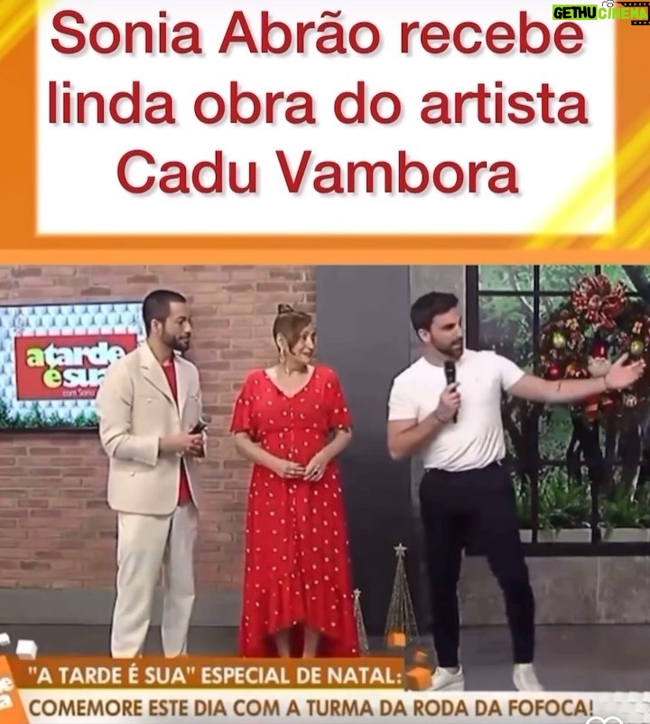 Sonia Abrão Instagram - A TARDE É SUA: Maior surpresa do nosso especial de Natal! Que trabalho lindo do artista plástico CADU VAMBORA (@vambora_cadu ). Que presentão, @janrios.oficial!!! Não mereço tanto! 🙏❤️❤️😍 (Vídeo: @janrios.oficial)