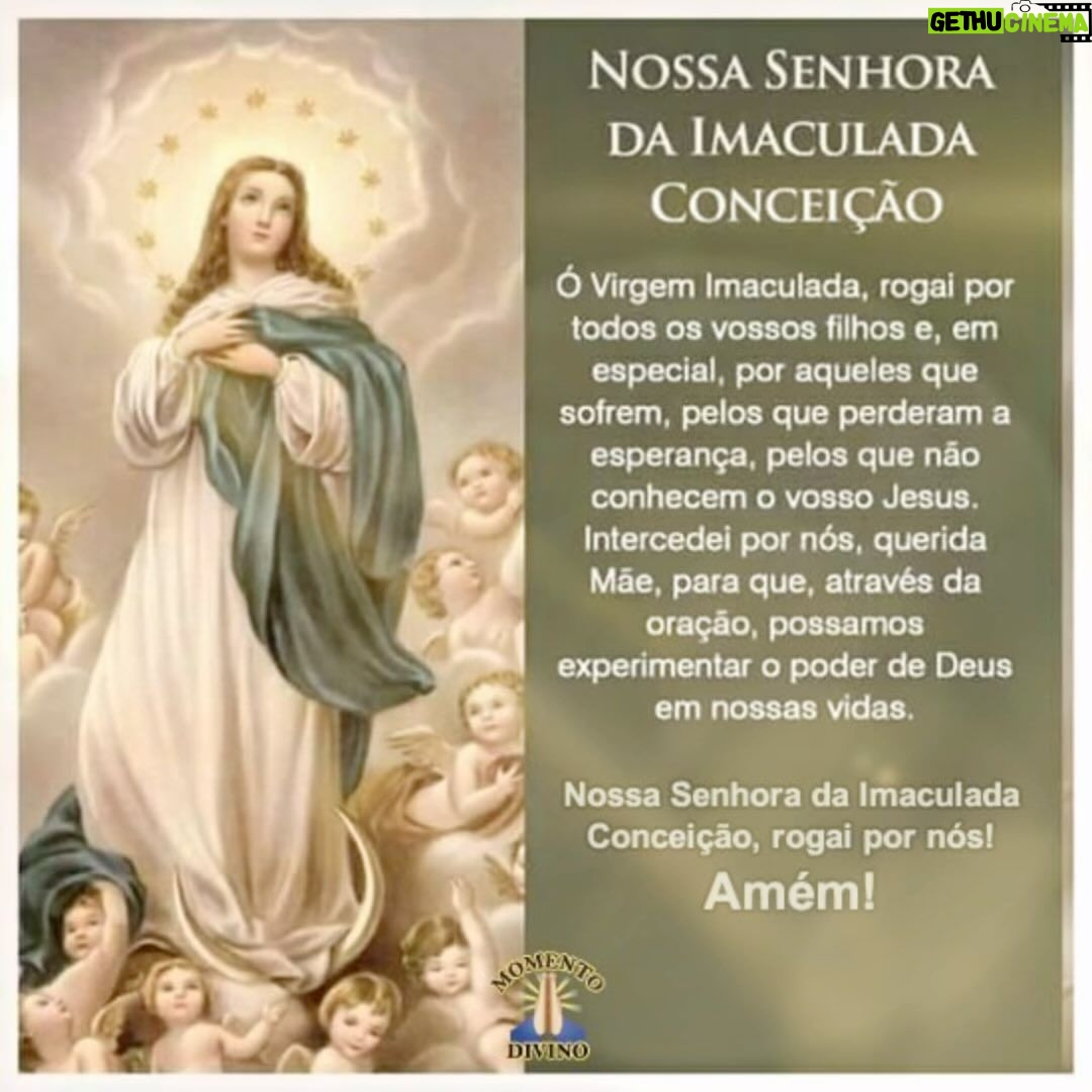 Sonia Abrão Instagram - 8 de dezembro…Dia de Nossa Senhora da Imaculada Conceição! Rogai por nós! 🙏❤️