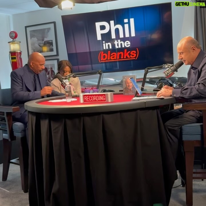 Steve Harvey Instagram - I’m live right now with @drphil! We’re back together for a LIVE podcast! Streaming live on Dr. Phil’s Facebook & YouTube right NOW!