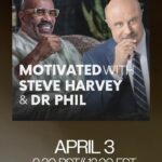Steve Harvey Instagram - Hey it’s your man Steve Harvey. Join me and @drphil on 4/3 9:30am PT/12:30pm with a special live and interactive Motivated event. I’m inviting you to be a part of the show, giving you the chance to virtually speak directly with me and Dr Phil. SIGN UP FOR FREE ACCESS: Link in bio: https://f.chat/zNjv