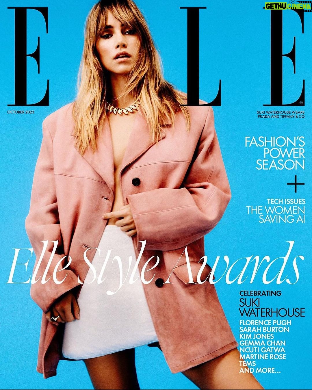 Suki Waterhouse Instagram - Elle September cover 🩵 Thank you to the amazing Elle team for making it happen! Photos by @dannykasirye ❤️ Words by @lauraantoniajordan EIC @kenyahunt Stylist @jennedykennedy Hair @davidvoncannon Makeup @makeupvincent Nails @erihandanail Creative Director @tom_houseofusher Fashion Director @avrilmair Talent Director @lottielumsden Associate Editor @lenadecasparis Talent Editor @olivia__blair Producer @carlaholdforth On Set Producer @leoneioannou Styling Assistant @powelle__