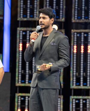 Sundeep Kishan Instagram - Best Actor Jury 2023 Gama Awards Telugu
For #Michael ♥️
The Fact that it is for #Michael makes it so much more Special .. dedicating it to my Director @je.ranjit , Dop @kirankoushik10 , my producers @karancofficial , @svcllp , my Co-stars @actorvijaysethupathi anna , @divyanshak & the entire Team of #Michael who put their Heart & Soul into bringing this Mad Idea to Life ♥️
#Dubai