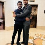 Sundeep Kishan Instagram - With my dear brother @sundeepkishan ♥️💫 #gamaawards2024 #etvwin #lastnight