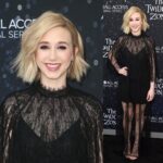 Taissa Farmiga Instagram - Thank you @dior for the perfect dress for a perfect evening 💋 . @thetwilightzone premiere from Tuesday night 🌀🖤 @cbsallaccess #jordanpeele #twilightzone #dior #anotherdimension Harmony Gold Theater