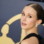 Taissa Farmiga Instagram - Classic over the shoulder Classic marseille bb Classic prom pose Classic wrinkle-free riding Merci @fragilepotat0 🥝 hairstyling: @brianfisherhair 🧡 m/u: @u.z.o 🙏🏼 styling: @thegangram @alexandraimgruth @saulee @davidyurman @normansilverman 1st 📸 cred Jordan Strauss casual