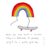 Taissa Farmiga Instagram - a damn good day, happy #pride🌈 art: @marcjohnsart
