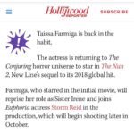 Taissa Farmiga Instagram - Sister acts II #TheNun2