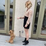 Taissa Farmiga Instagram - Press Junket day for @gildedagehbo 💋 Plus side of virtual is having my little dude by my side. 💄 @emilychengmakeup 💇🏼‍♀️ @brianfisherhair 👠 @lex_onlex