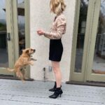 Taissa Farmiga Instagram - Press Junket day for @gildedagehbo 💋 Plus side of virtual is having my little dude by my side. 💄 @emilychengmakeup 💇🏼‍♀️ @brianfisherhair 👠 @lex_onlex