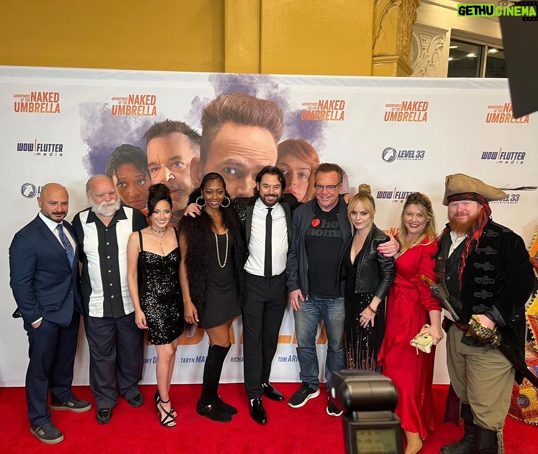 Taryn Manning Instagram - Adventures of the Naked Umbrella! Just missing our leading man @officialjeremydavies Great to be supporting our movie!! Check it out tomorrow in theaters and streaming #getnaked #nakedumbrella #HollywoodisBack 👽☂️🛸