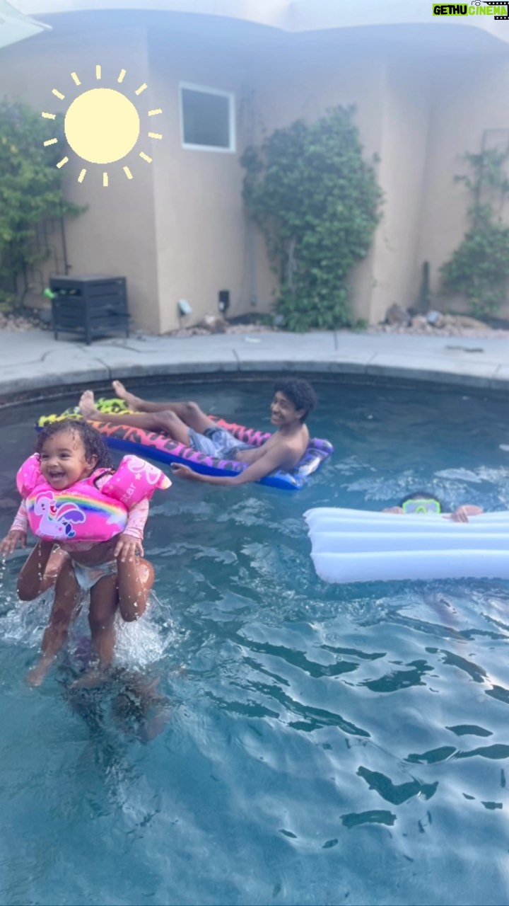 Taryn Manning Instagram - Great day with friends and family @thewatsons_x7 #poolparty #sundayfunday☀️🩷🌈🥰🐱🌮🍹I love my friends; they have been together since they were like 16 or 17 and went on to be married for 20 + years and have five amazing kids together, respect each other, their kids are happy and well mannered, they are very loving and patient with their children, encourage joy, and they all have fun as a family unit and are the two of them just a neat couple. Very inspirational and shows me love is real and lasts! #love #familyfirst #familygoals 💕❤️💖💘 Palm Springs, California