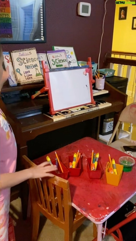 Taryn Manning Instagram - I have never felt so humbled and also lazy in my life! After watching this video, I congratulate Natalie for winning Student of the Month. She can run the school, as I see in this video. So impressed! This is her in-home classroom after school! Wow ππβοΈβοΈ #studentofthemonth #winner #smart #school @sarah_yacc78 #goodmom π