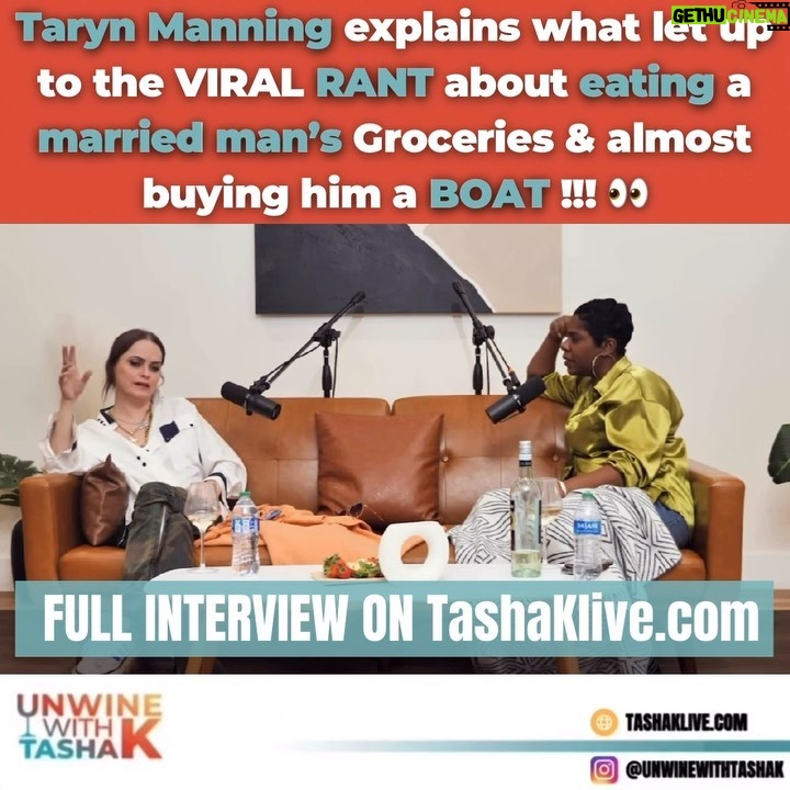 Taryn Manning Instagram - #tarynmanning details what led up to her VIRAL RANT about the #marriedman she almost bought a Boat for after eating his groceries‼️👀 Click the link In our BIO to watch this FULL interview NOW‼️ #explore #terrancehoward #tarajiphenson #orangeisthenewblack #actress #hollywoodisevil #hollyweird #tashaklive #explorepage 🎟️💥Purchase Tickets to see Tasha K on Stage in Naples,Florida on March 3rd & Atlanta,Ga March 10💥 🔗Click the link in the Bio NOW to grab your tickets while their still available!! More Cities & Dates to follow! Stay Tuned💥 🚨Disclaimer: The views and opinions expressed in this video are those of the guest/Interviewee and do not reflect the opinion of Tasha K and the production company and its affiliates. All topics are for entertainment purposes only! comedy satire TV-MA Viewer discretion is advised. All statements, commentary, and reporting are Alleged.
