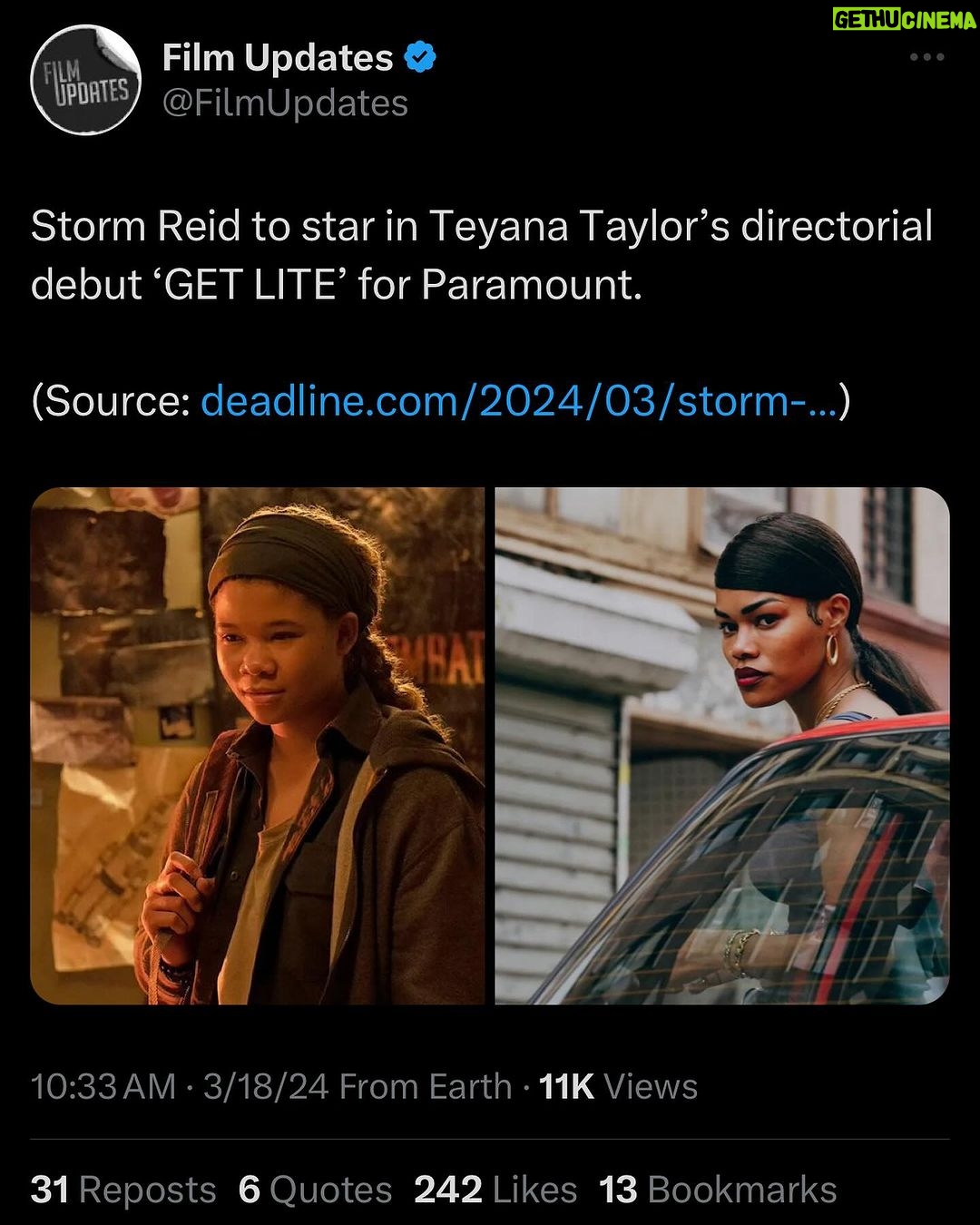 Teyana Taylor Instagram - Wow, WONโT HE DO IT??!!! In Jesus name! ๐๐พ๐๐พStepping into the light of this new journey, Iโm beyond thrilled to join forces with the incredible @stormreid and the visionary genius that is @kenyabarris , along with my partner @coco_gilbert ๐๐พ๐๐พ๐๐พ๐๐พ๐๐พ๐๐พ๐๐พ๐๐พ๐๐พ All accolades aside NEW YORK THIS IS FOR YOU! โGet Liteโ will be more than just another dance filmโthis is a full circle momentโฆfor our life! This was and still is our lifeline for the new generations ahead. Itโs a movement that has kept us alive! And is now continuing to do so for all the dreamers around the world!! Thank You for giving us the platform to share our truth, to tell our story of strength, resilience, and hope. Grateful beyond words for this opportunity to shine a light on all the talent in our community. A collaboration of creative minds working in conjunction with the legendary @paramounttelevisionstudios !!!! Hereโs to The Aunties Productions making magic with A Seed & Wings Productions and Khalabo Ink Society. Letโs shine together! NEW YORK STAND UP!โจ๐ฌ #GetLite #DreamTeam #CreateAndInspire.โ NEW YORK GET READY TO GET LITE! Auditions coming soon! The only way to seek opportunity is to โSTAND CLEAR OF THE CLOSING DOORS PLEASE.โ ๐ ๐น๐น๐น๐น๐น๐น๐น๐น from the concrete!