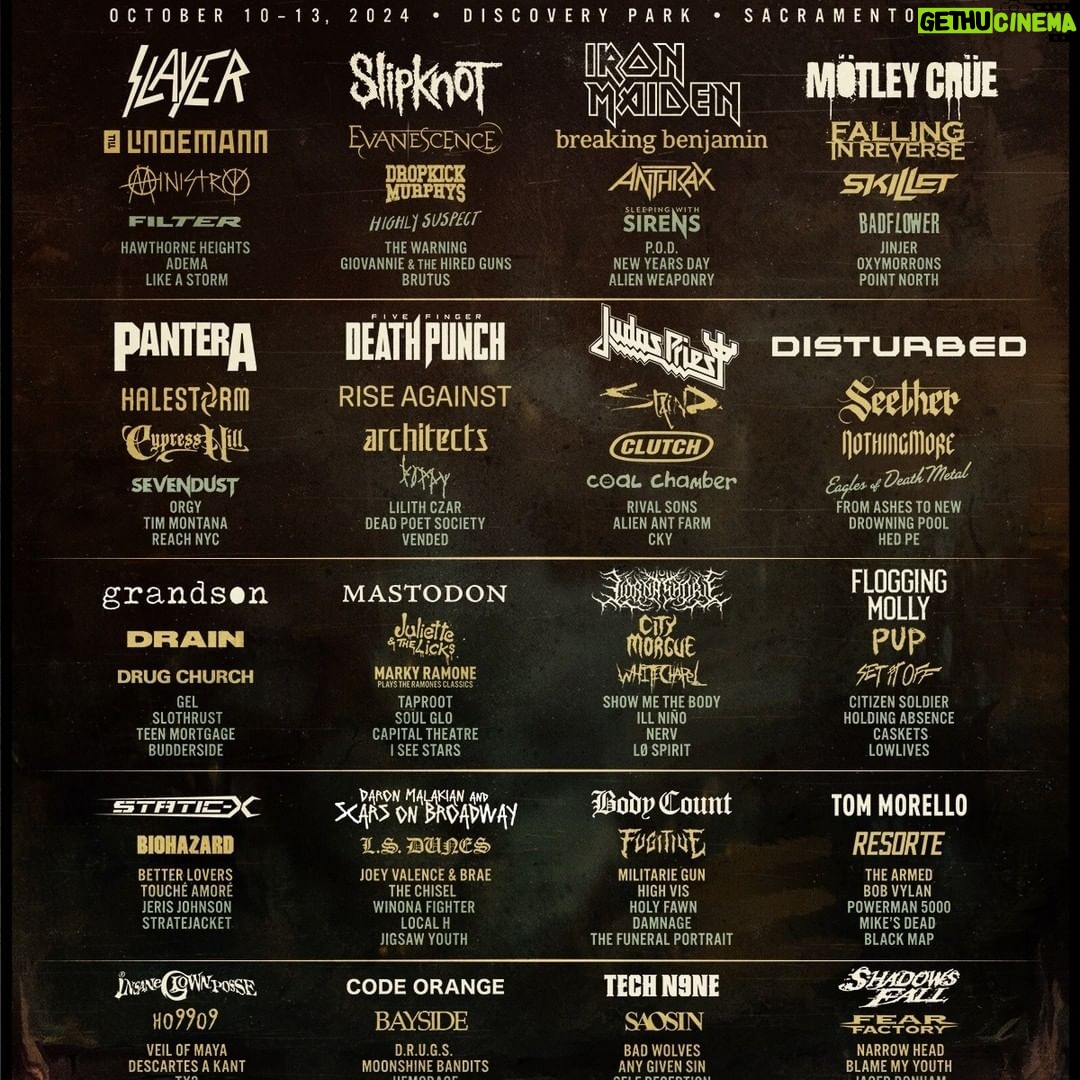 Tommy Lee Instagram - Mötley Crüe will see you at Aftershock October 2024. Gonna be fuckin wild! Passes on sale now at https://bit.ly/aftershock24